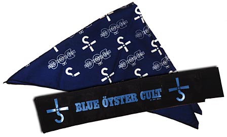 LeMarcheMidwest Blue Oyster Cult Boc World Tour 84-85 Navy Scarf Concert Rock Band Memorabilia