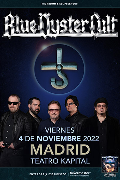 Blue Oyster Cult Madrid, Spain show rescheduled to 2022